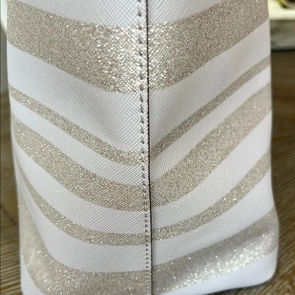 Kate Spate Haven Lane Glitter Striped Tote Lavender - Picture 4 of 15